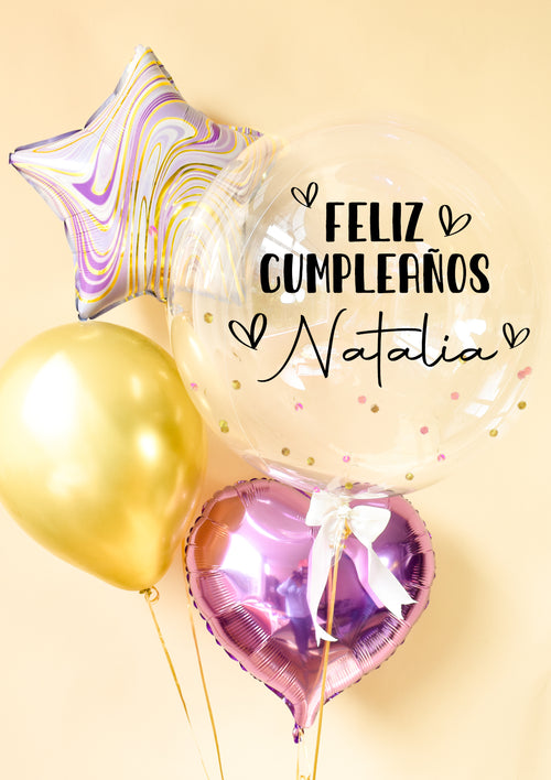 Globos de Cumpleaños · Cuatro globos