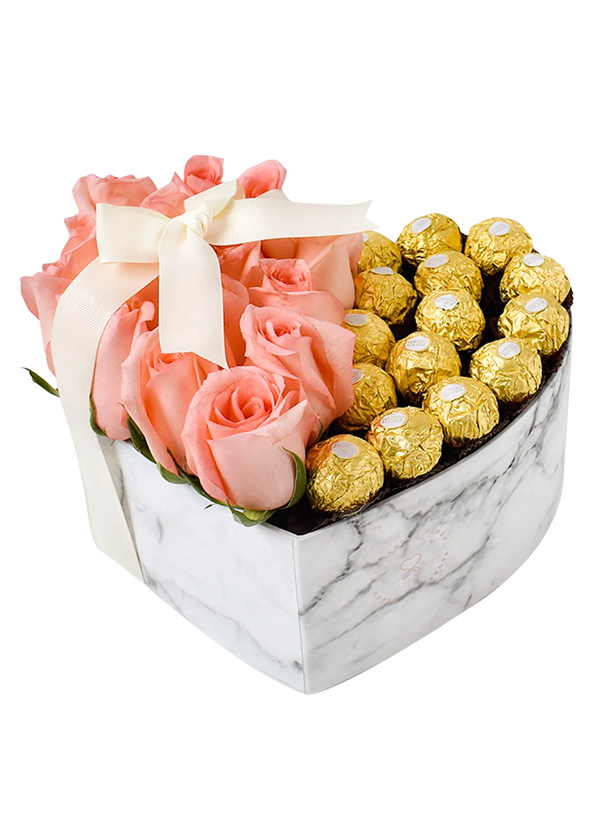 Caja Corazón + Bombones Ferrero Rocher