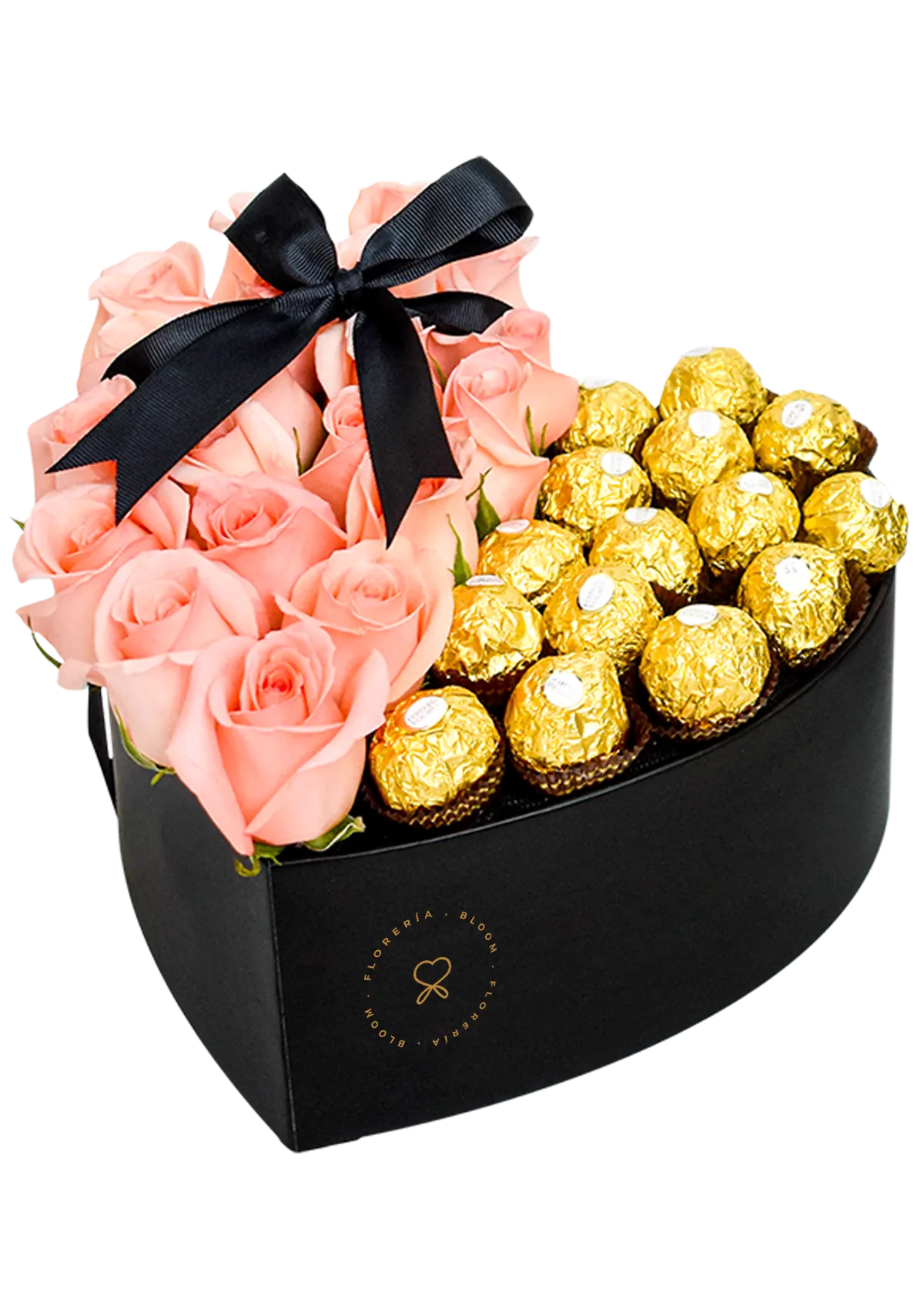 Caja Corazón + Bombones Ferrero Rocher