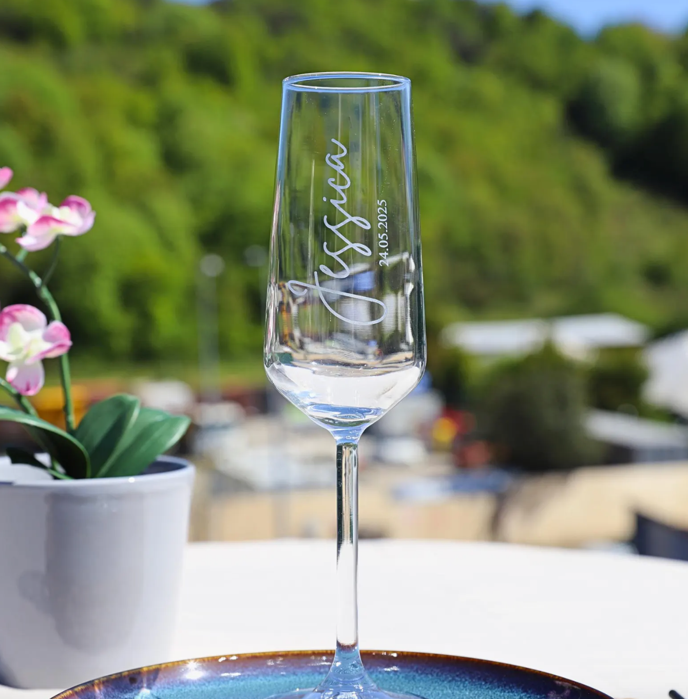 1 COPA DE CHAMPAGNE PERSONALIZADA 🥂 - Florería Bloom