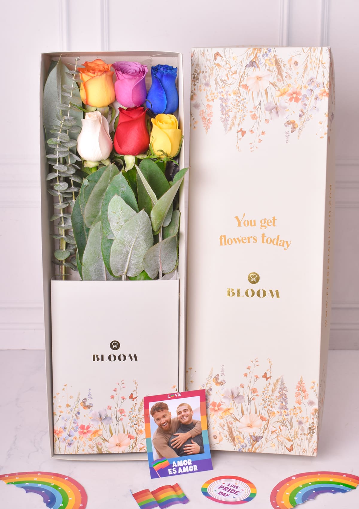 Caja de 6 Rosas Mes del Orgullo