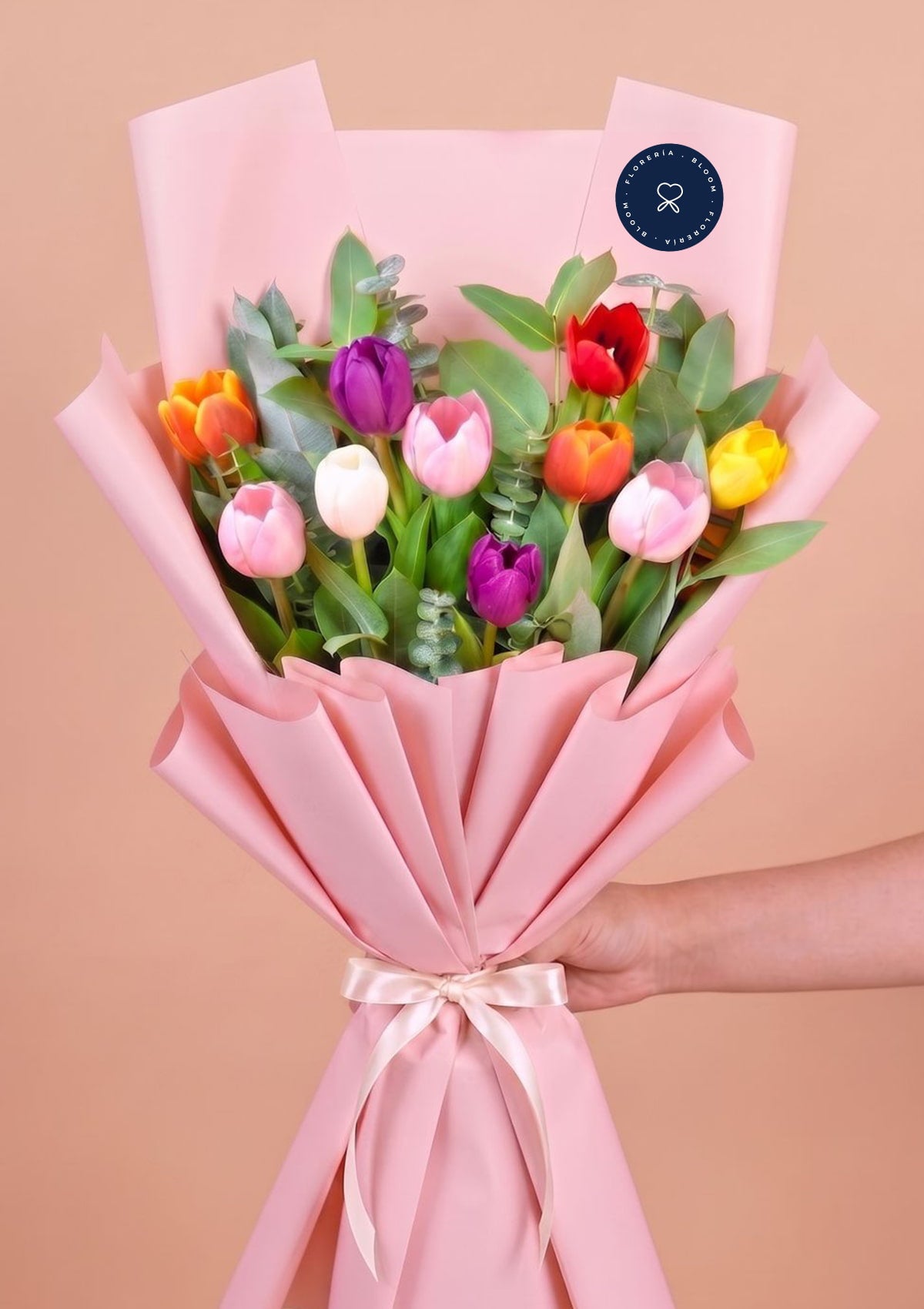 Ramo con tulipanes - 10 tulipanes Premium