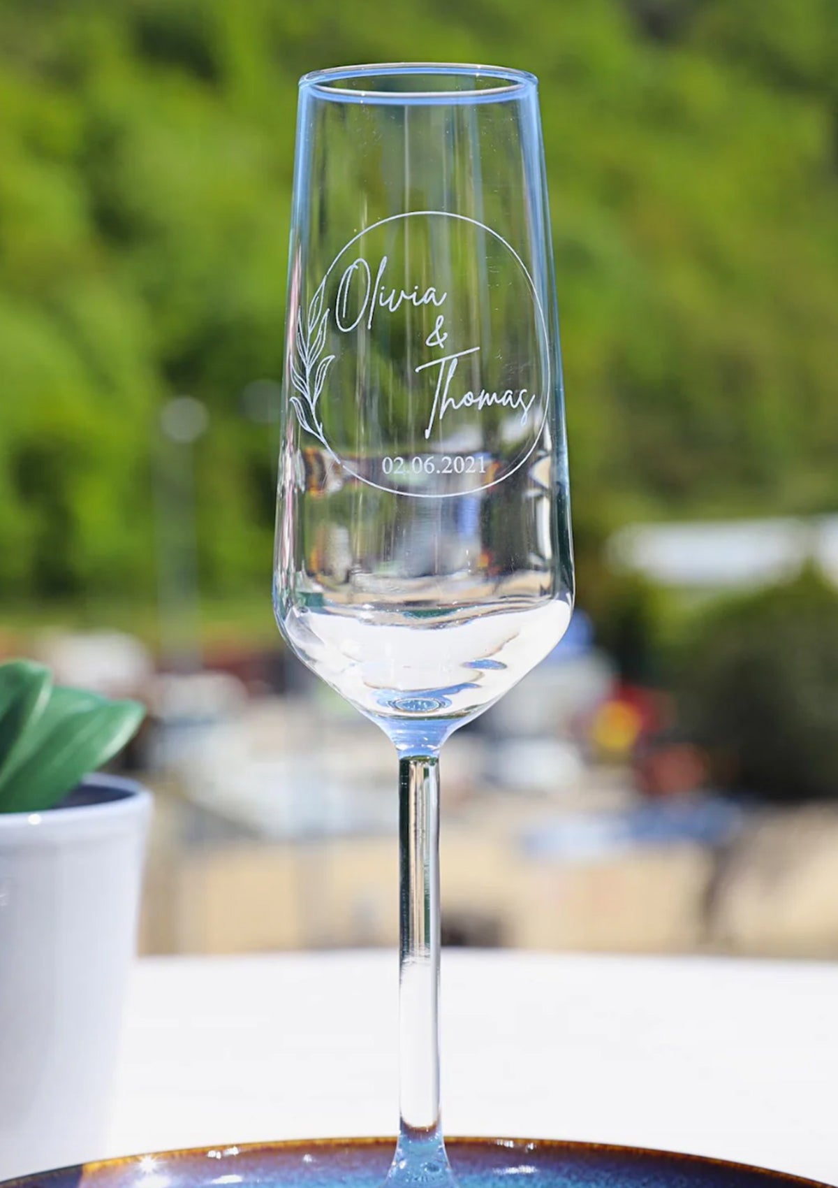 1 COPA DE CHAMPAGNE PERSONALIZADA 🥂 - Florería Bloom