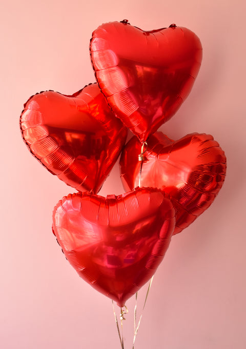 Pack de 4 Globos de Corazón