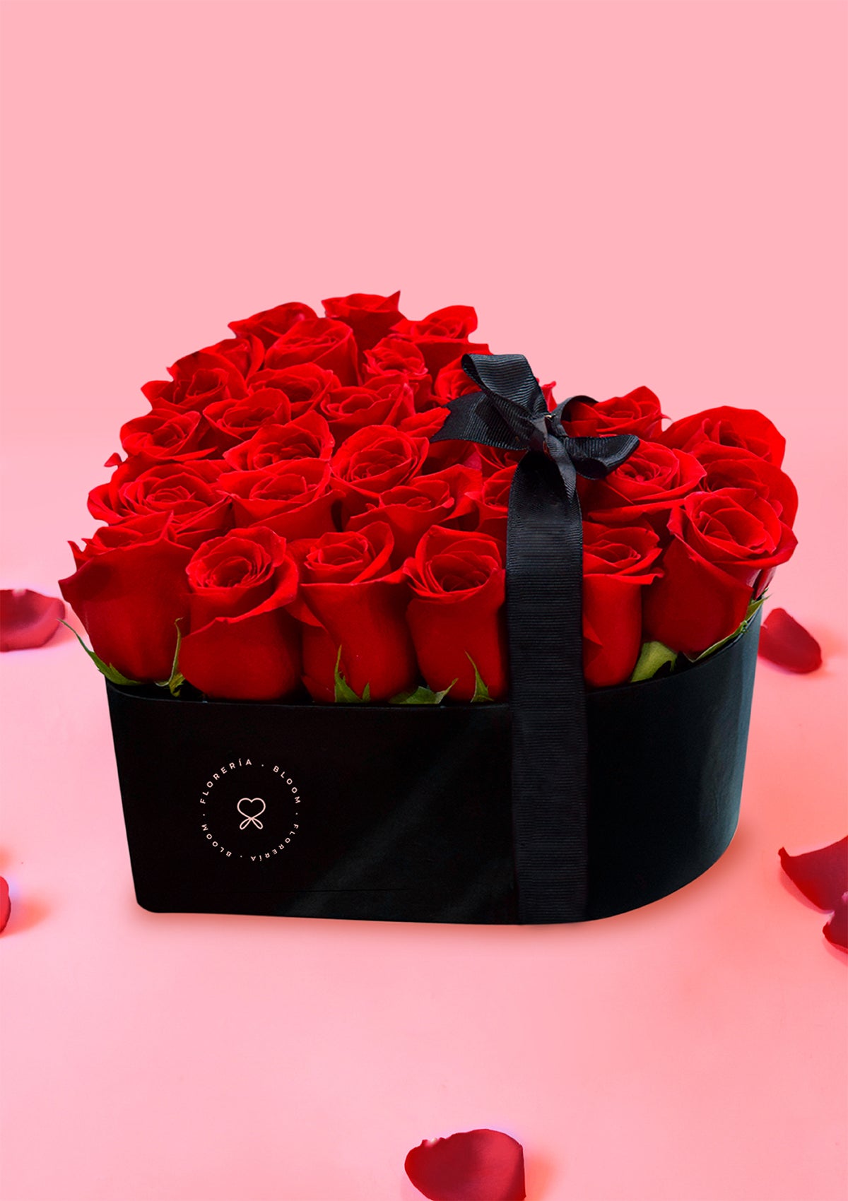 Box Corazón Full Rosas SV23 - Florería Bloom