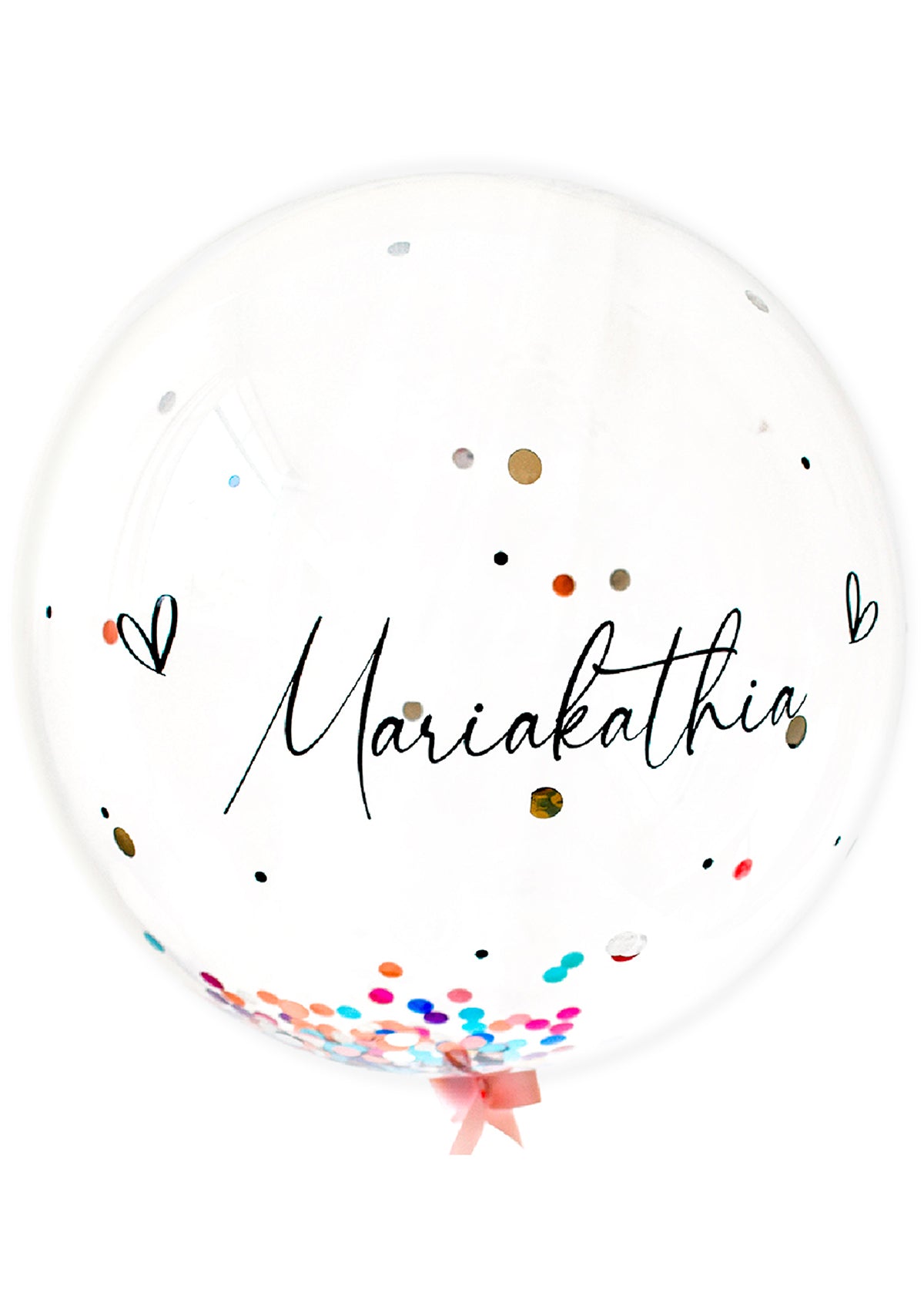 Globo burbuja con helio + frase personalizada - Florería Bloom