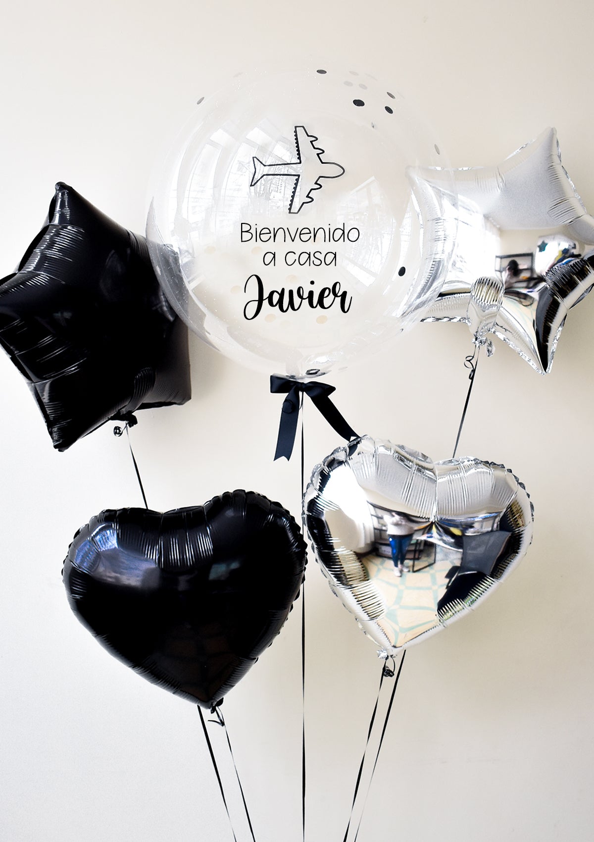 Pack de Globos para caballero #5 (Estrellas y Corazones) - Florería Bloom
