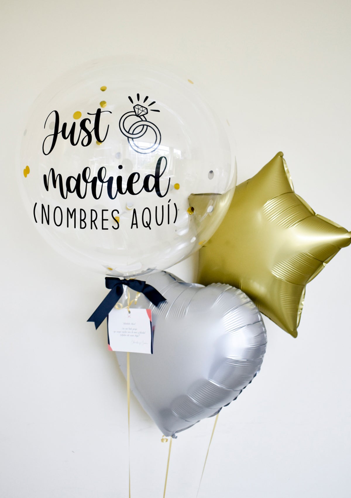 Pack de Globos Just Married - Florería Bloom