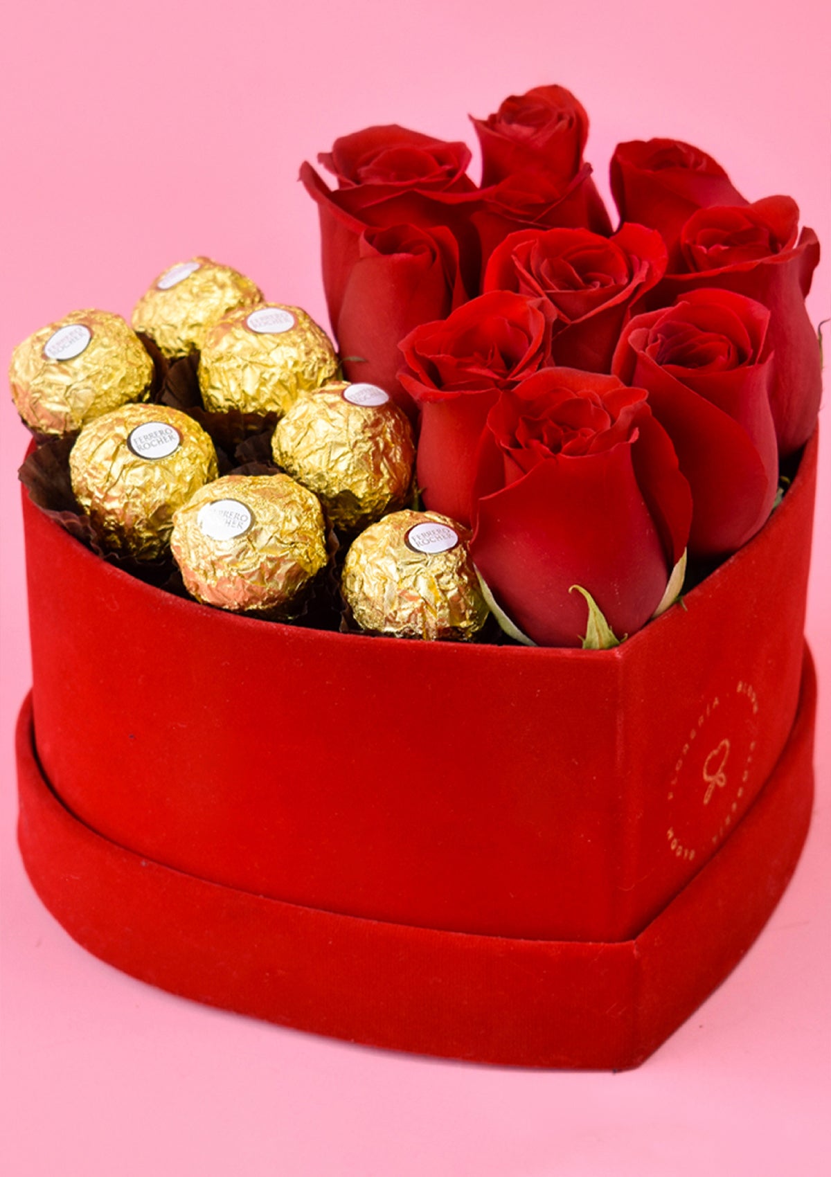 Caja Corazón Velvet + Bombones