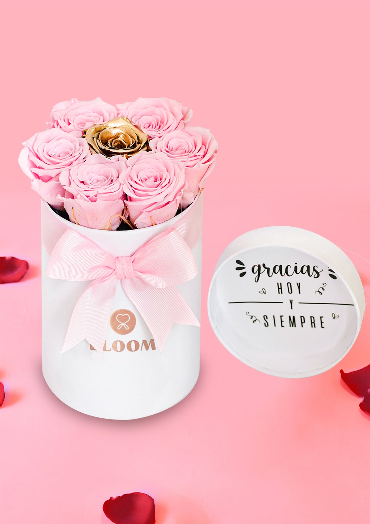 CAJA 7 ROSAS PRESERVADAS - Florería Bloom