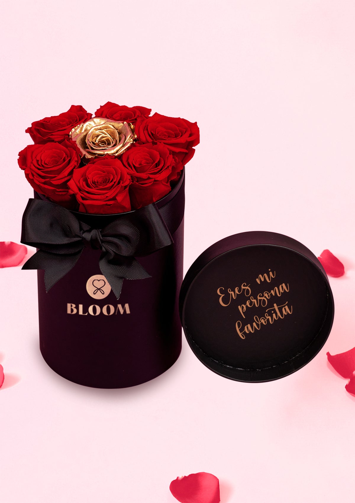 CAJA 7 ROSAS PRESERVADAS - Florería Bloom