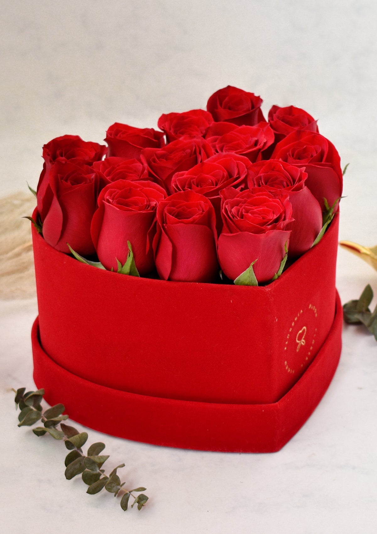 Caja Corazón Velvet - Florería Bloom