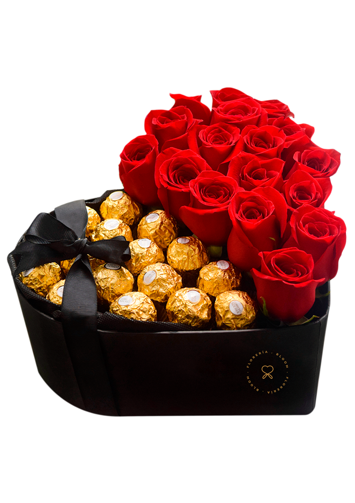 Caja Corazón + Bombones Ferrero Rocher