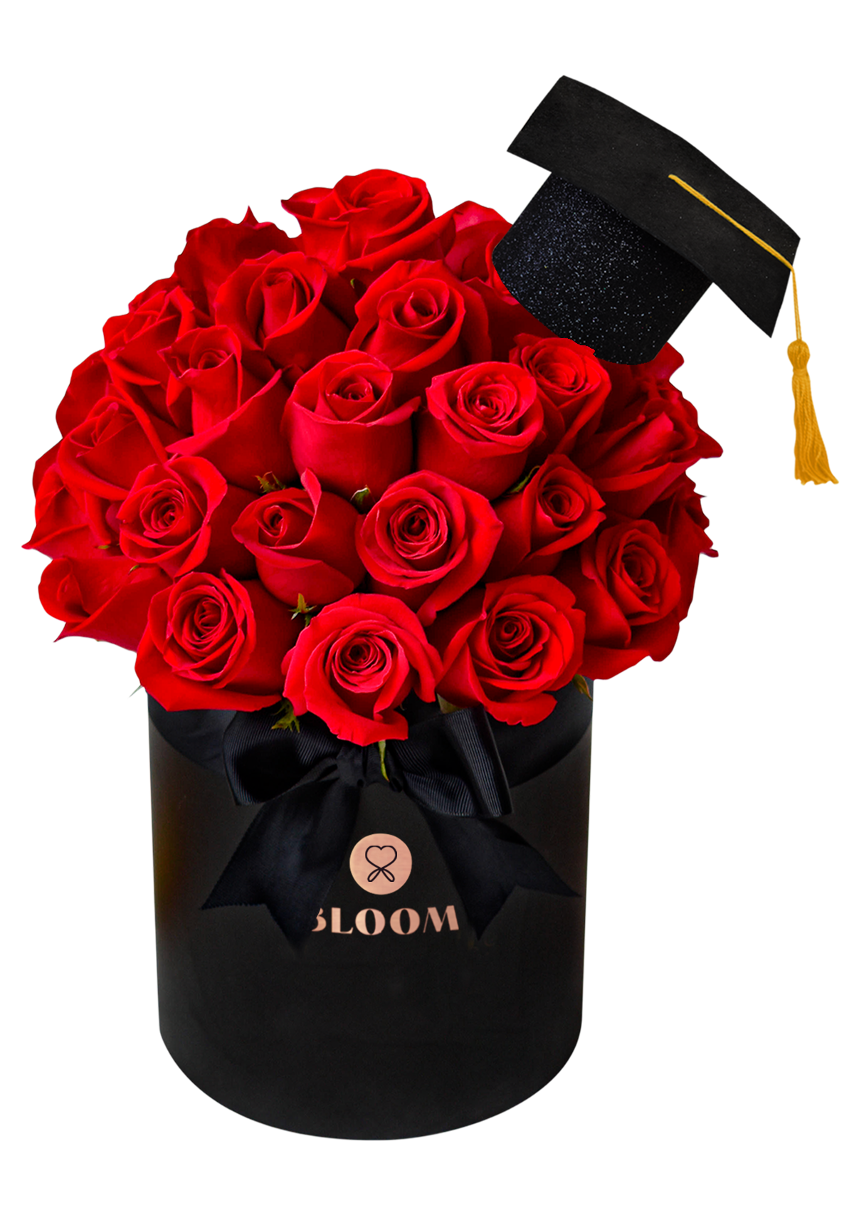 Love Box con birrete | Flores para Graduación 🎓 - Florería Bloom