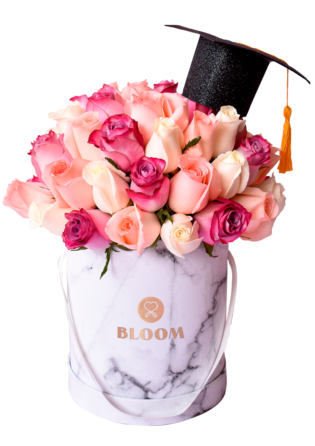 Love Box Multicolor con birrete | Flores para Graduación 🎓