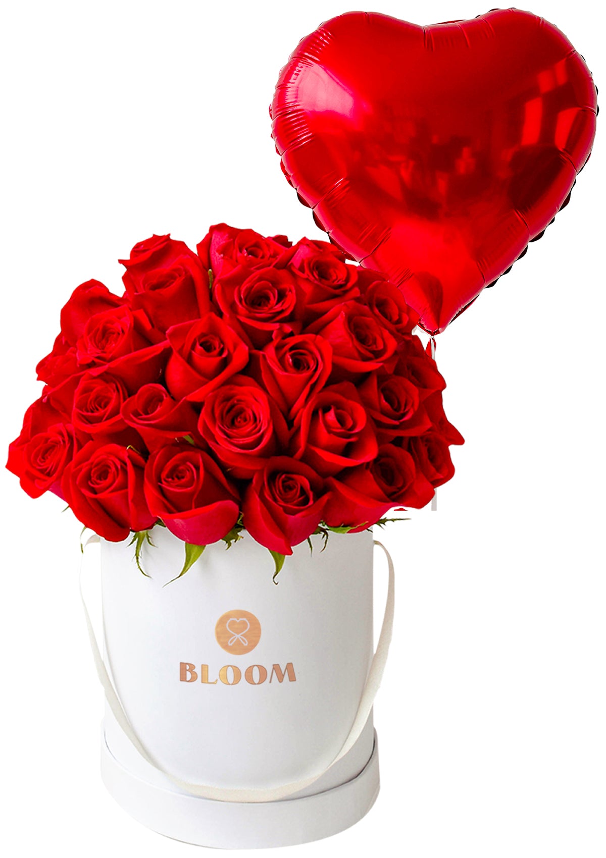 Love Box + globo Con helio - Florería Bloom