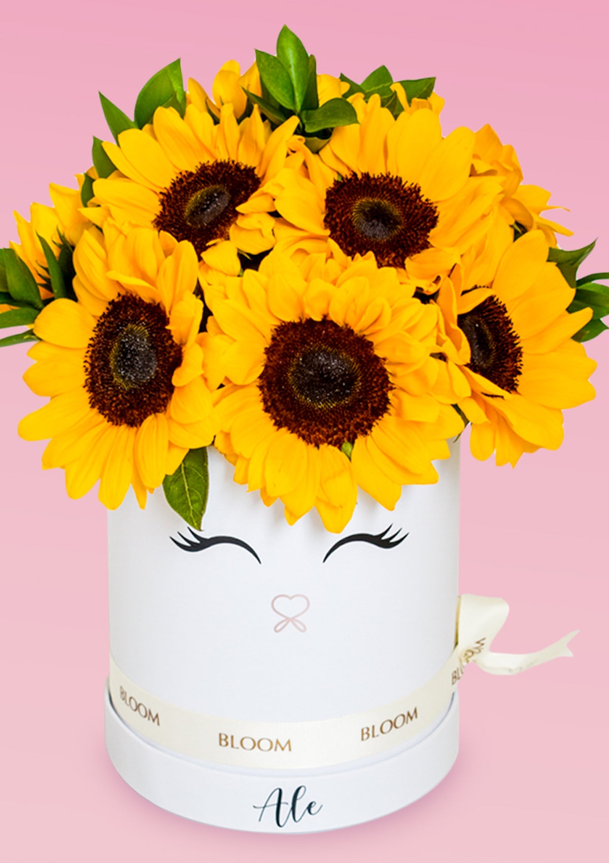 box of Sunflowers with eyes