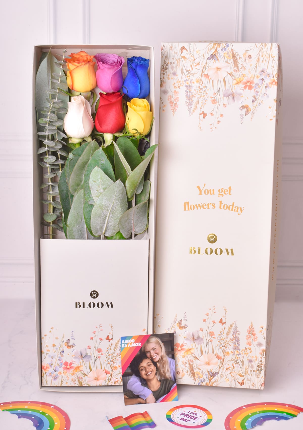 Caja de 6 Rosas Mes del Orgullo