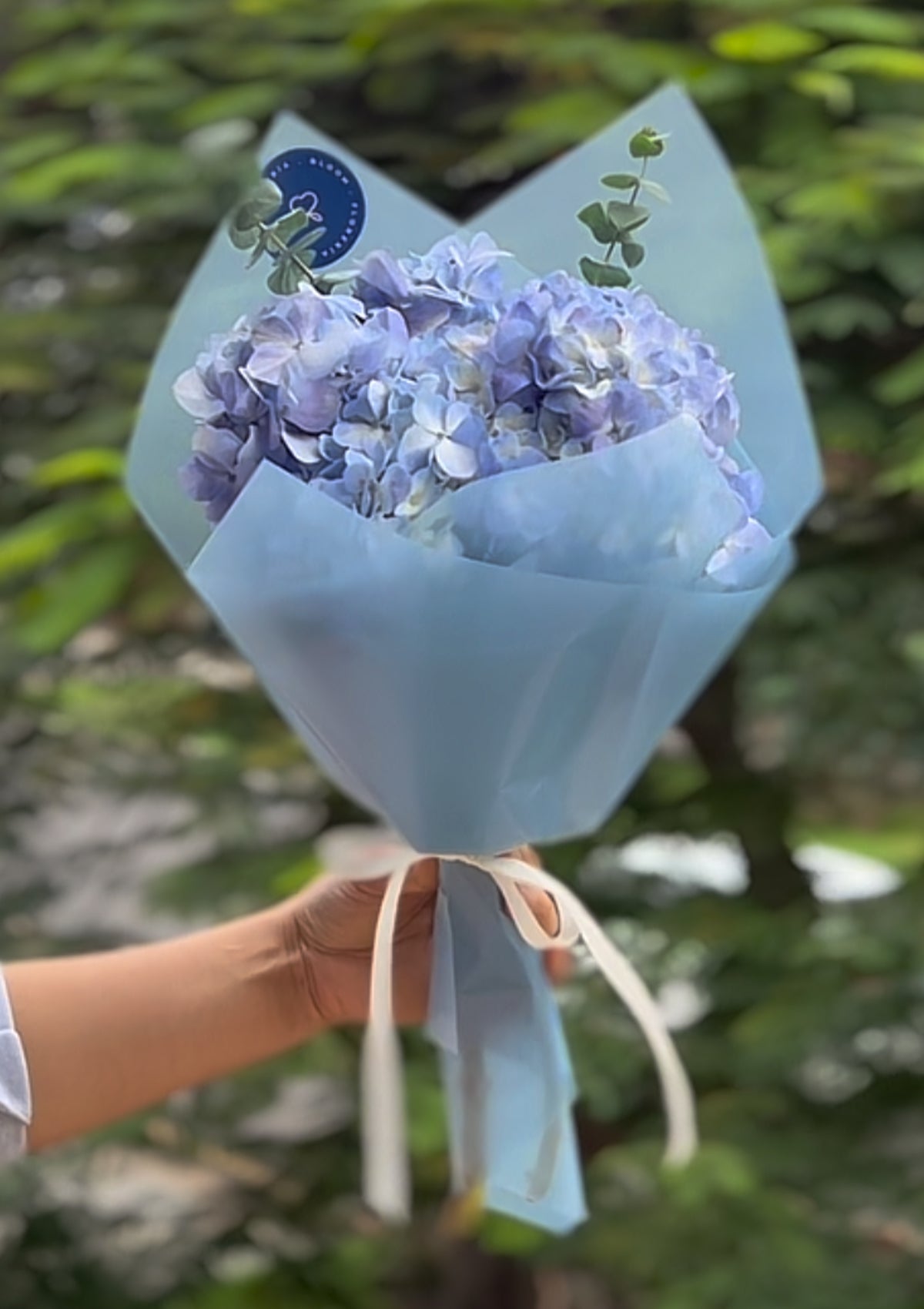 Ramo con Hortensias Azules | Día del novio