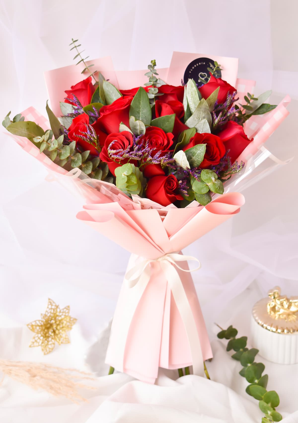 Ramo de 12 rosas rojas premium para regalar en Lima | Florería Bloom