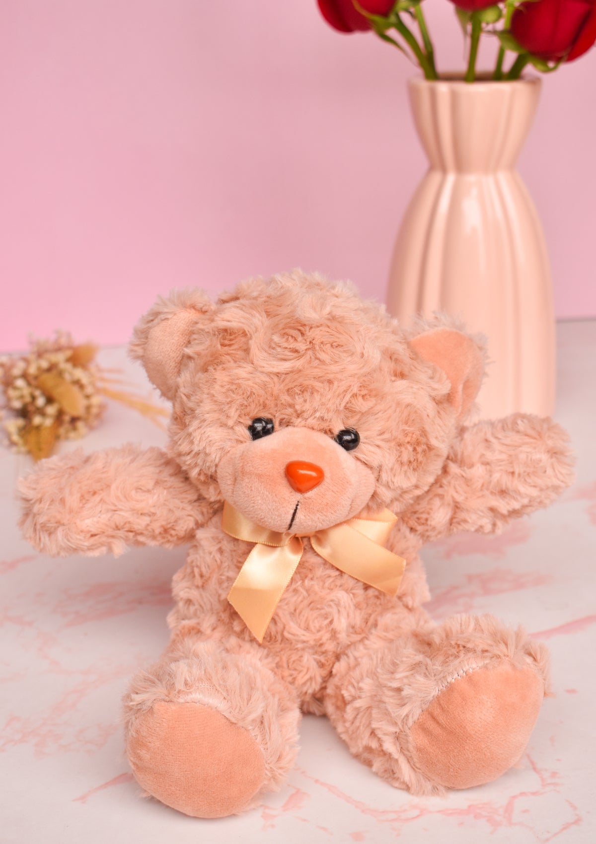 Stuffed toy in box: Pink bunny
