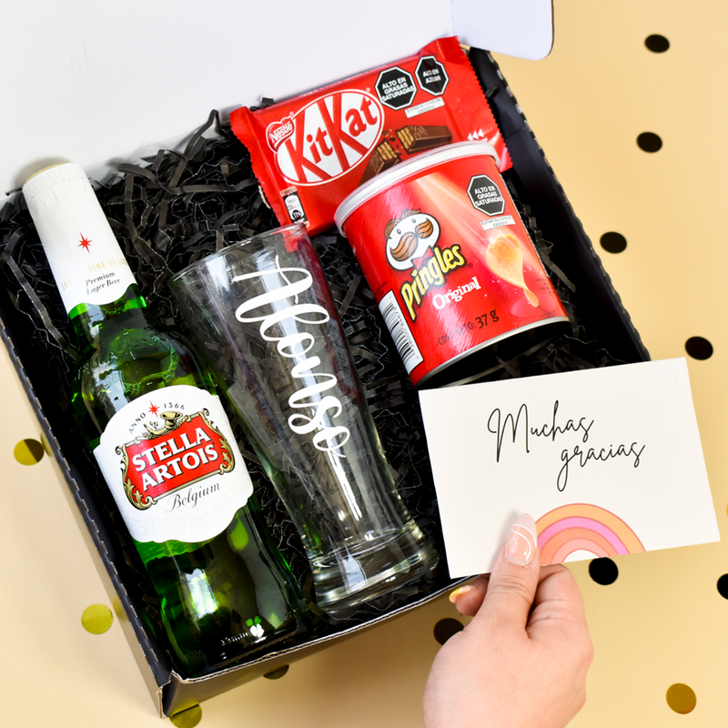 GIFT BOX: CERVEZA + KIT KAT + PRINGLES