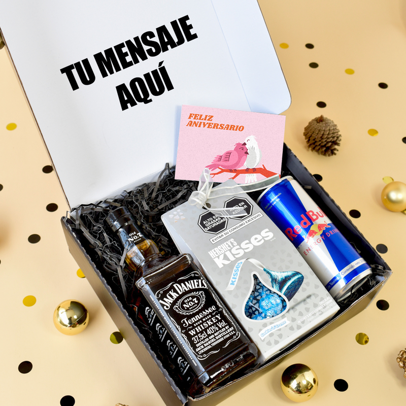 GIFT BOX Aniversario: WHISKY + KISSES + RED BULL