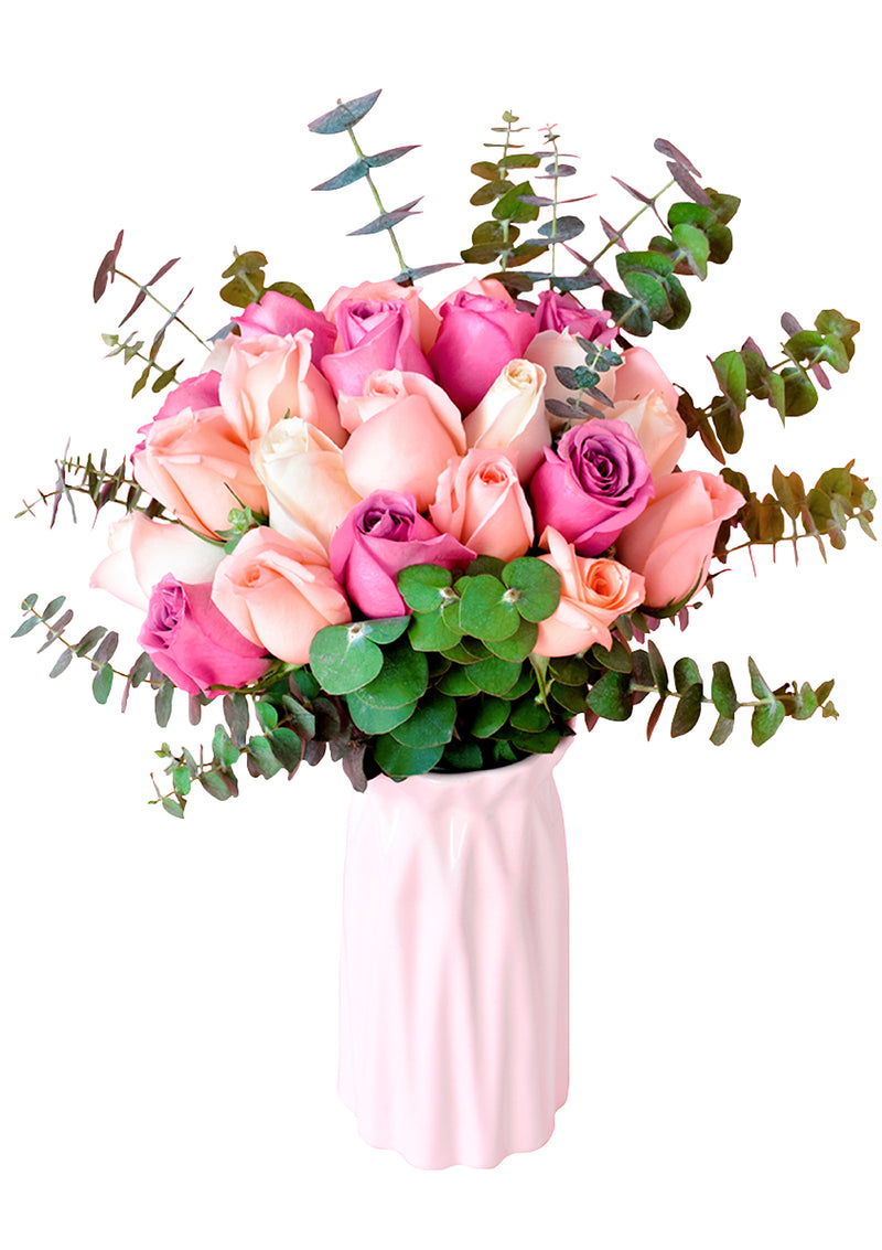 10 Tulips in Vase