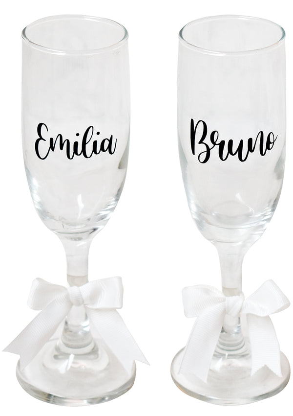 2 Copas de Champagne Personalizadas