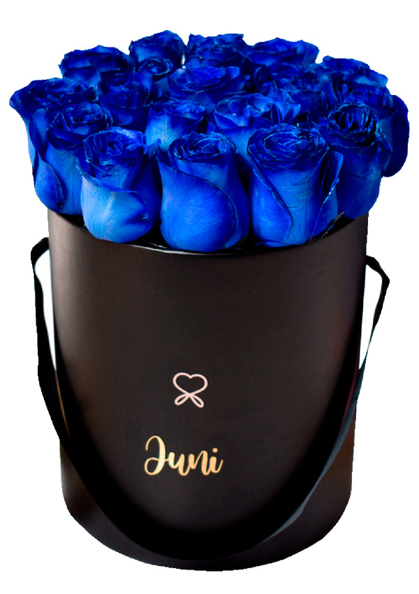 Box Valentina con Rosas Azules