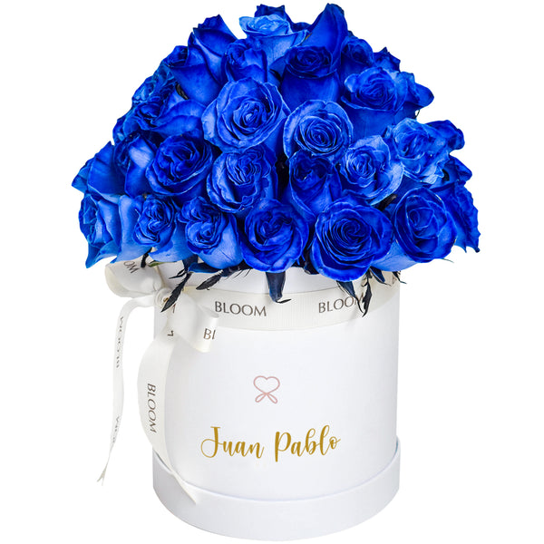 Love Box con Rosas Azules Hombre