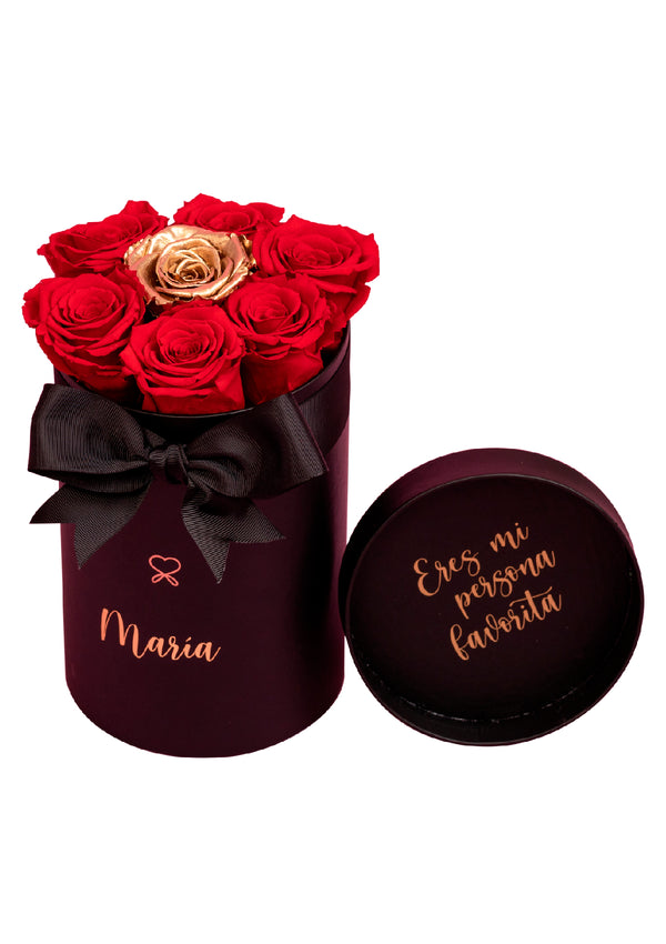 CAJA 7 ROSAS PRESERVADAS - Florería Bloom
