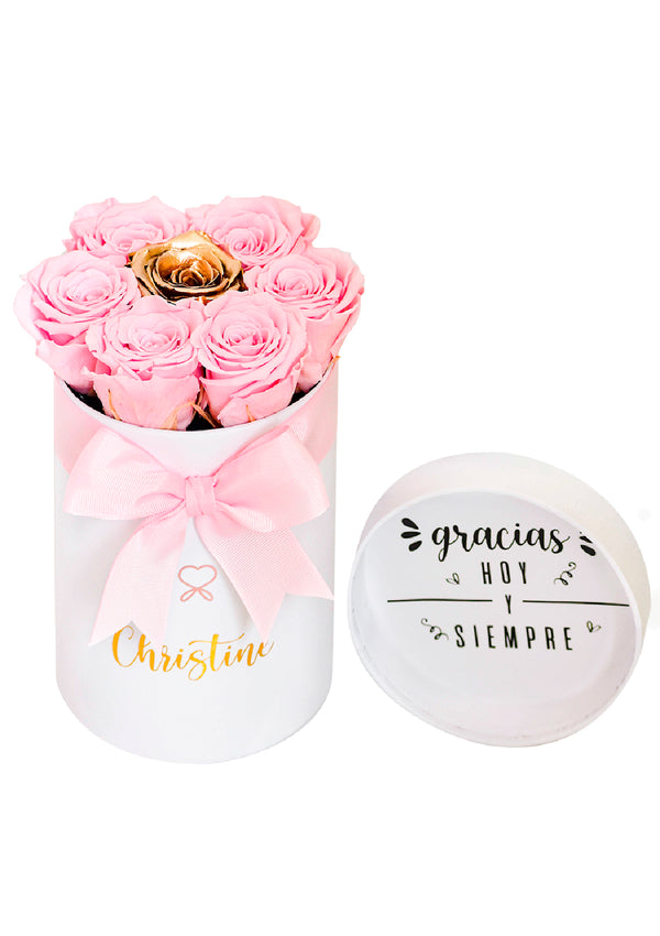 CAJA 7 ROSAS PRESERVADAS - Florería Bloom