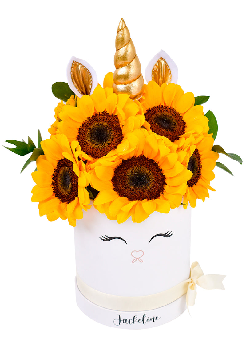Box Unicornio Girasoles - Florería Bloom