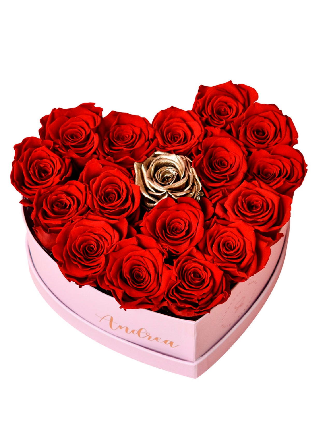 Caja Corazón con rosas preservadas rojas - Florería Bloom