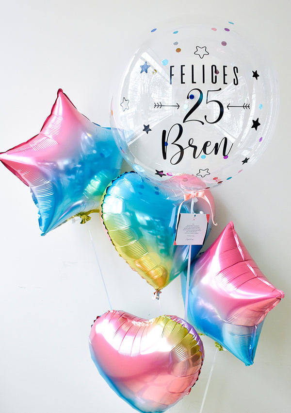 Globos de Cumpleaños · Cinco globos