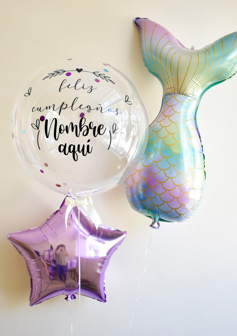 Pack de Globos #9 (estrella y cola de sirena)