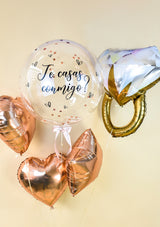 Pack de Globos "Compromiso" (corazones y globo anillo)